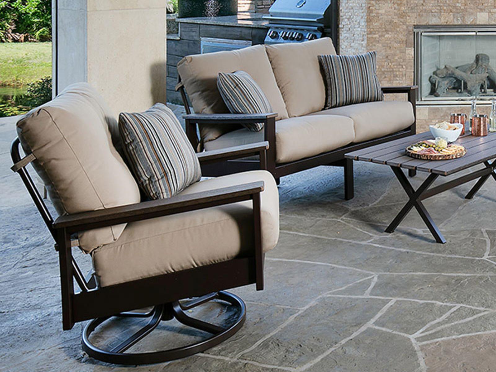 Windward Design Group Kingston Deep Seating Aluminum Cushion Patio Lounge Set