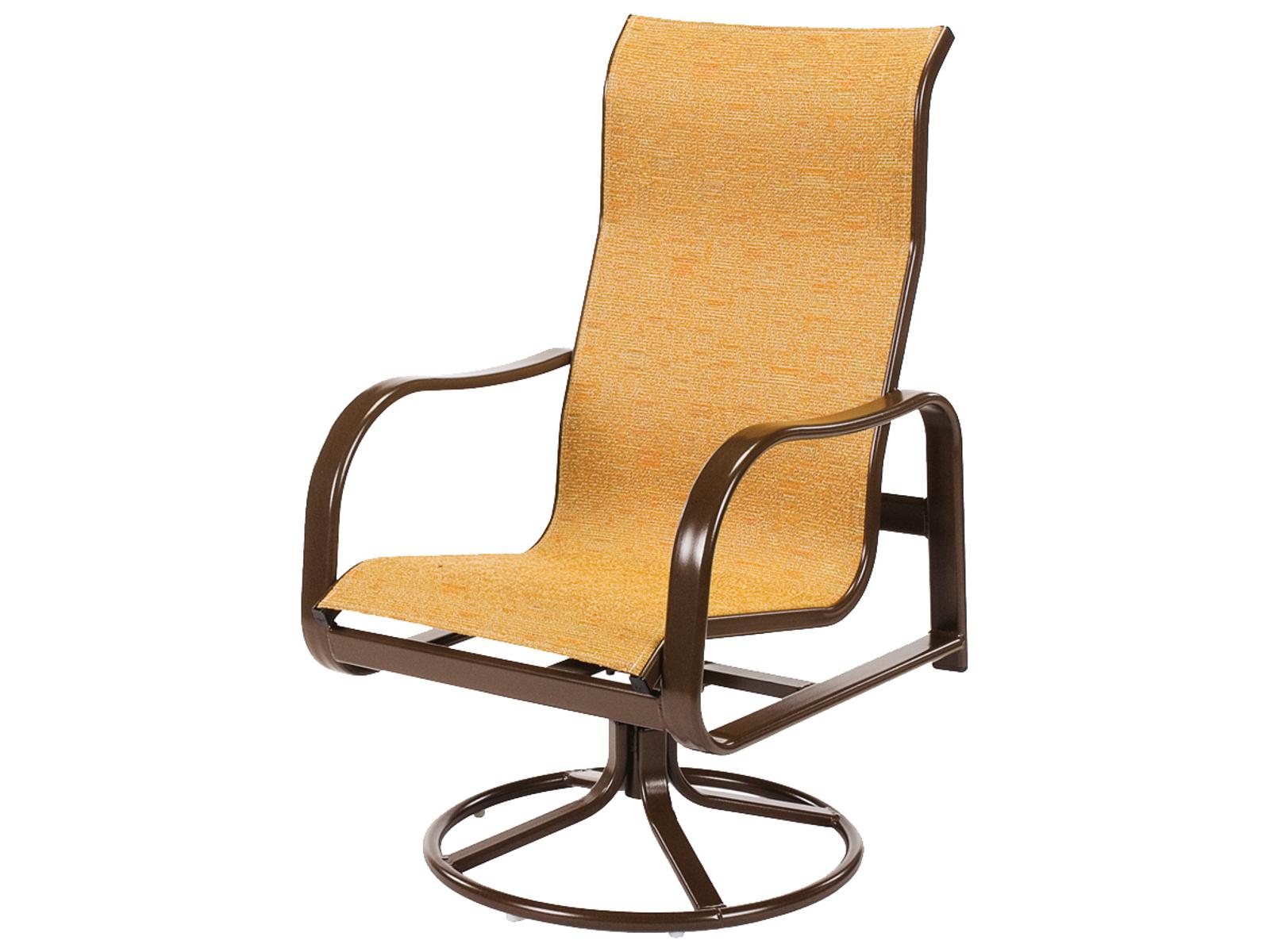 Windward Design Group Sonata Sling Swivel Rocker Dining Chair - Thumbnail 2