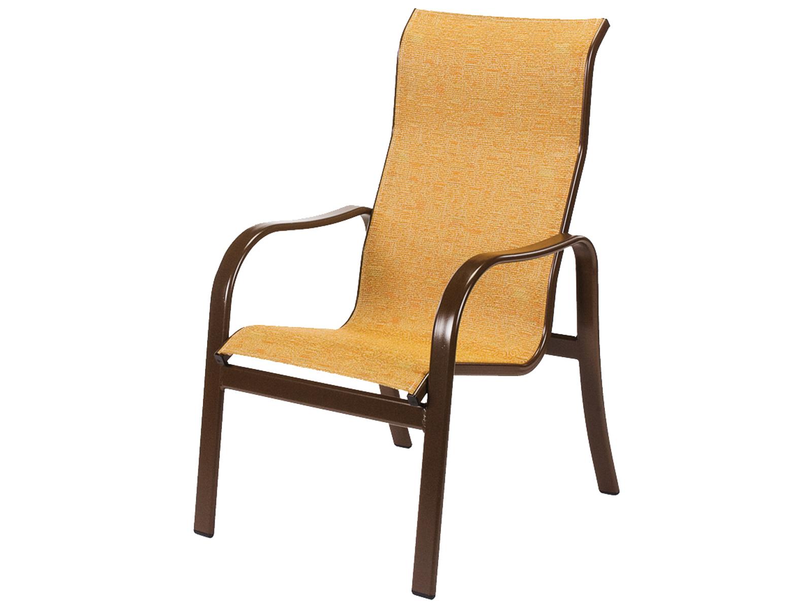 Windward Design Group Sonata Sling Aluminum High Back Outdoor Dining Chair