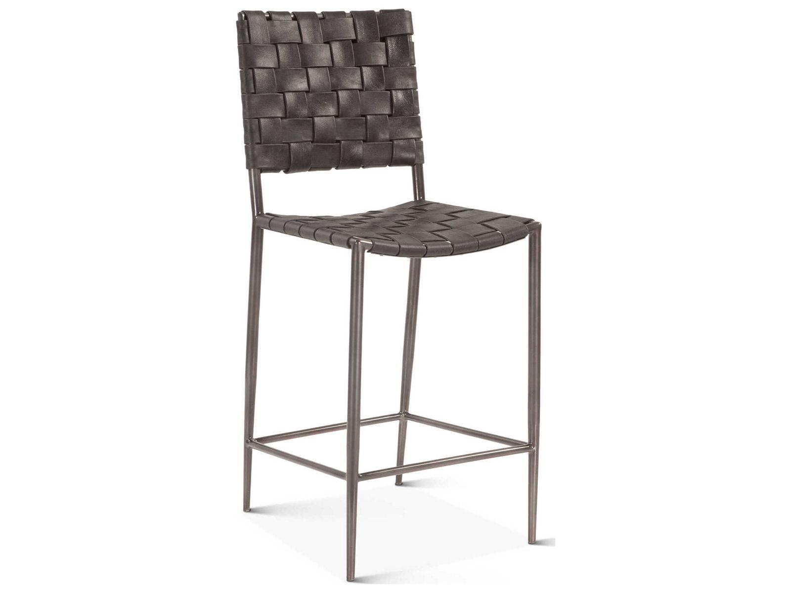 World Interiors Lund Buffalo Leather Counter Height Stool - Thumbnail 3