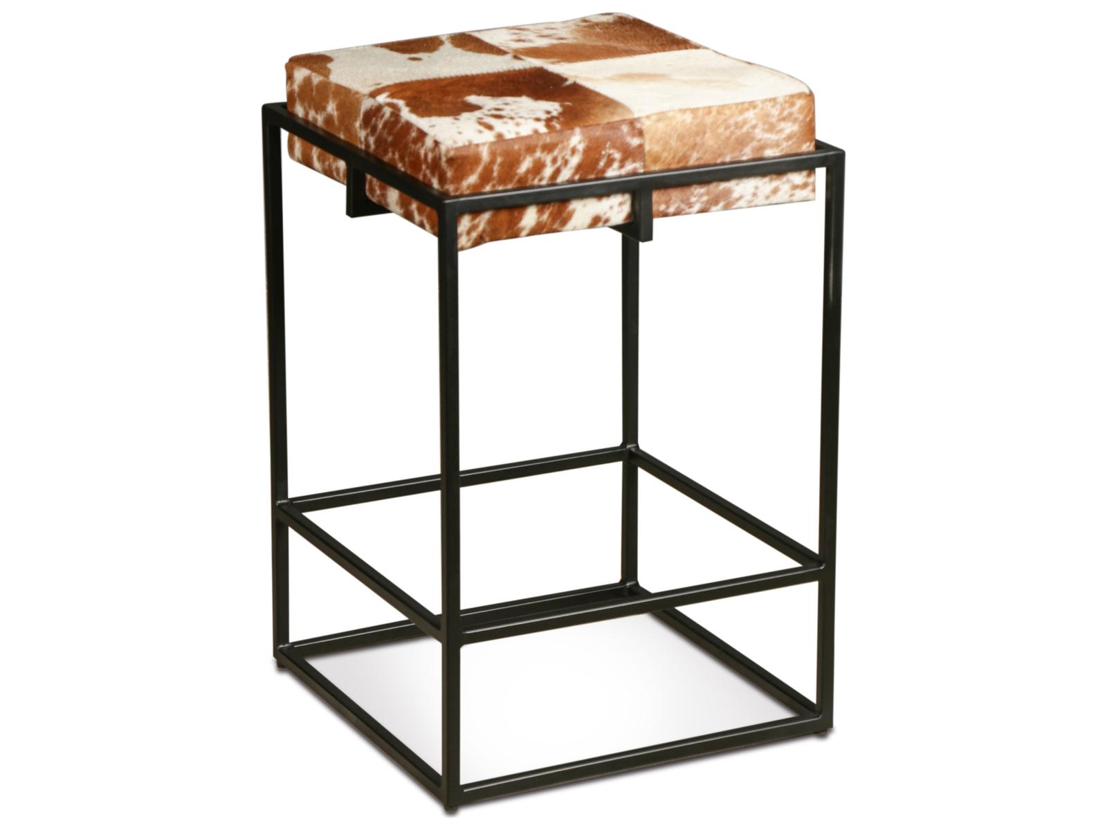 World Interiors Melbourne Cowhide Leather Counter Stool