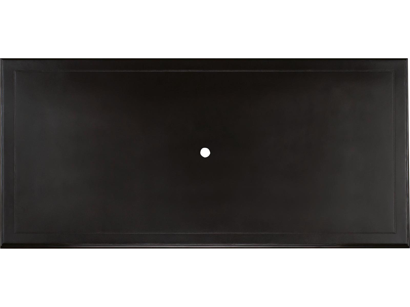 Woodard Solid Cast Aluminum Rolled Edge Rectangular Table Top with Umbrella Hole