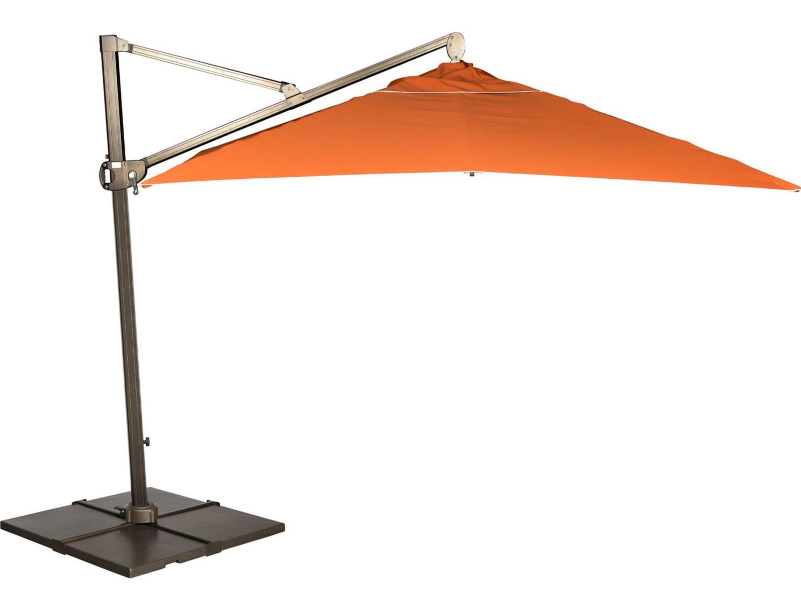 Woodard Aluminum 10 Foot Square Cantilever Patio Umbrella