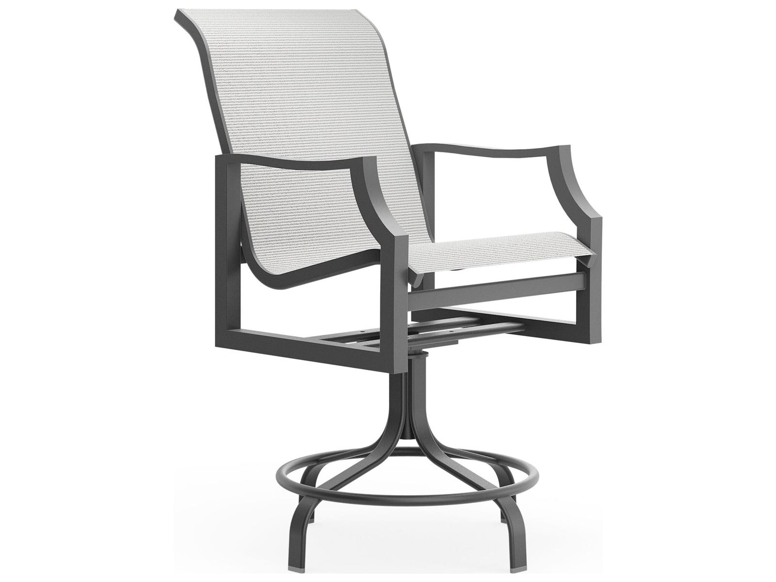 Woodard Nico Sling Aluminum Swivel Counter Stool