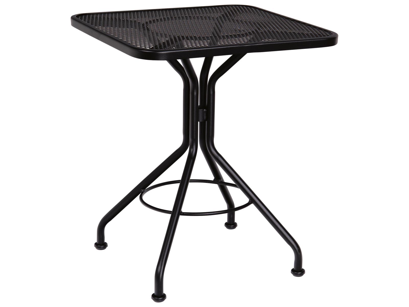 Woodard Wrought Iron Mesh Square Outdoor Bistro Table