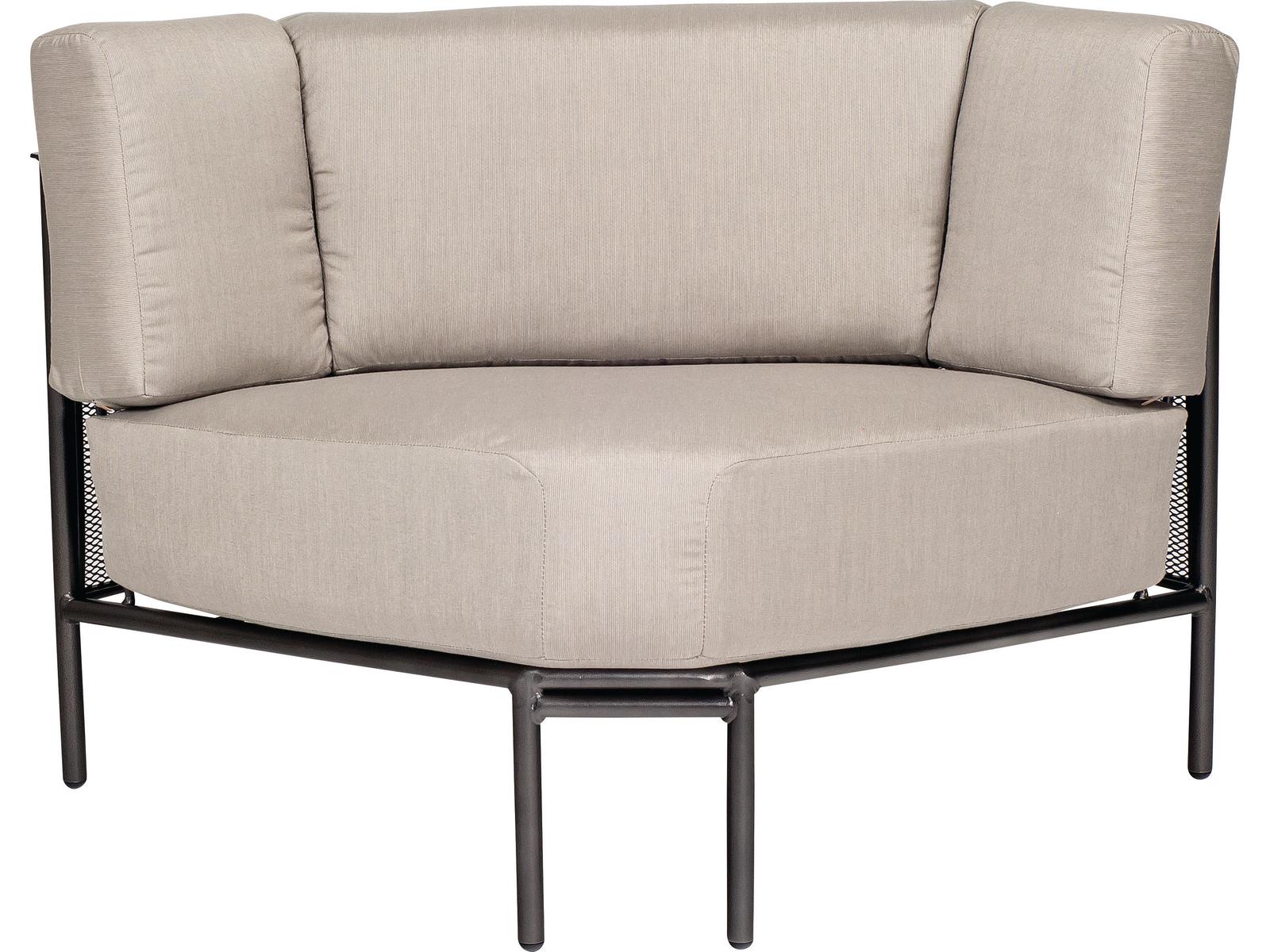 Woodard Jax Wrought Iron Corner Patio Lounge Chair