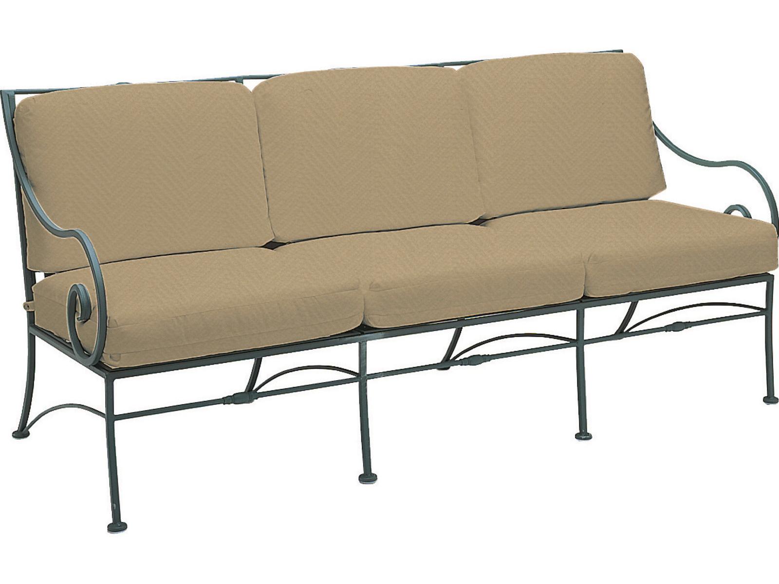 Woodard Sheffield Cushion Wrought Iron Outdoor Sofa