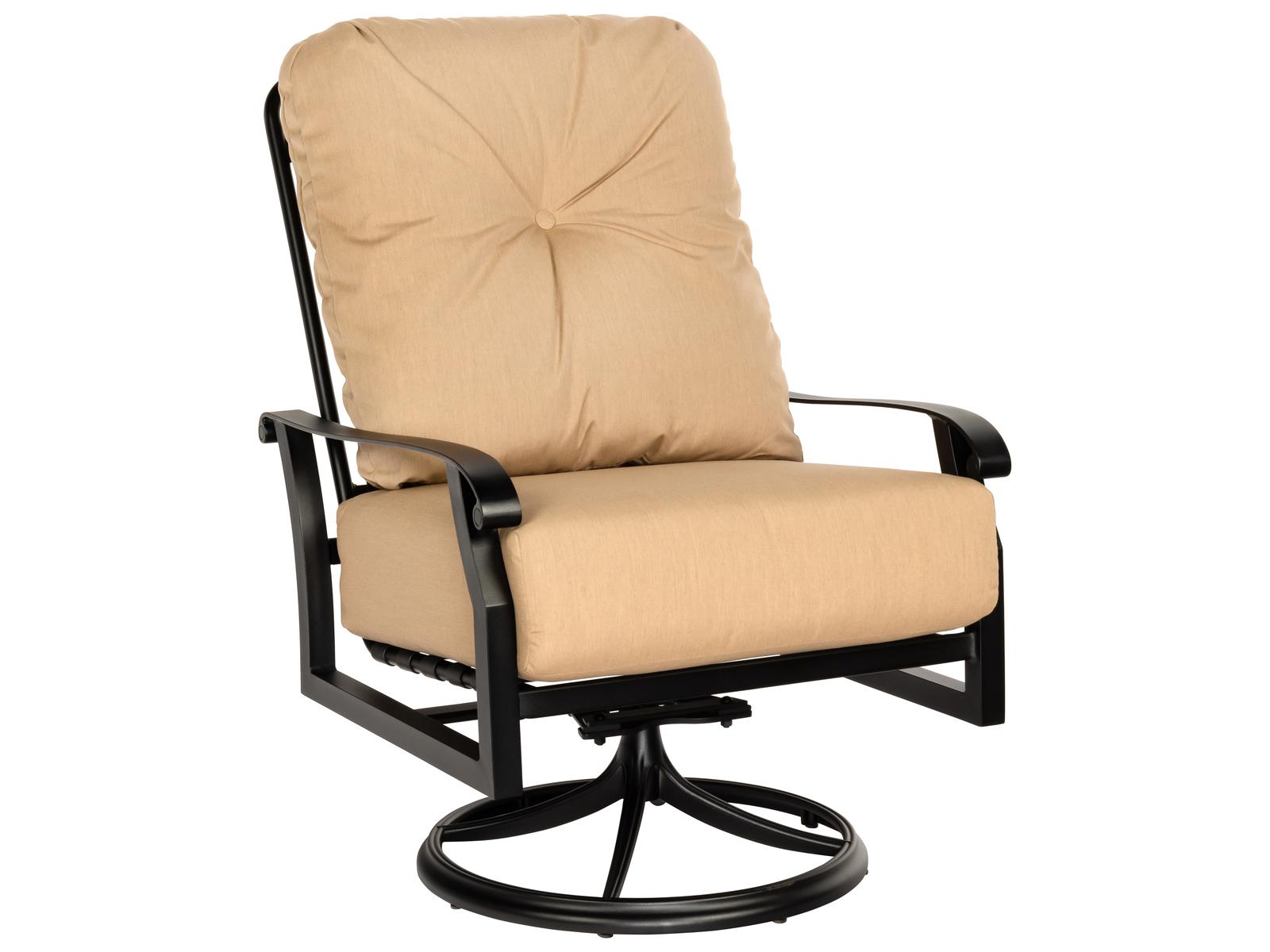 Woodard Cortland Cushion Aluminum Big Man's Swivel Rocker Outdoor Lounge Chair