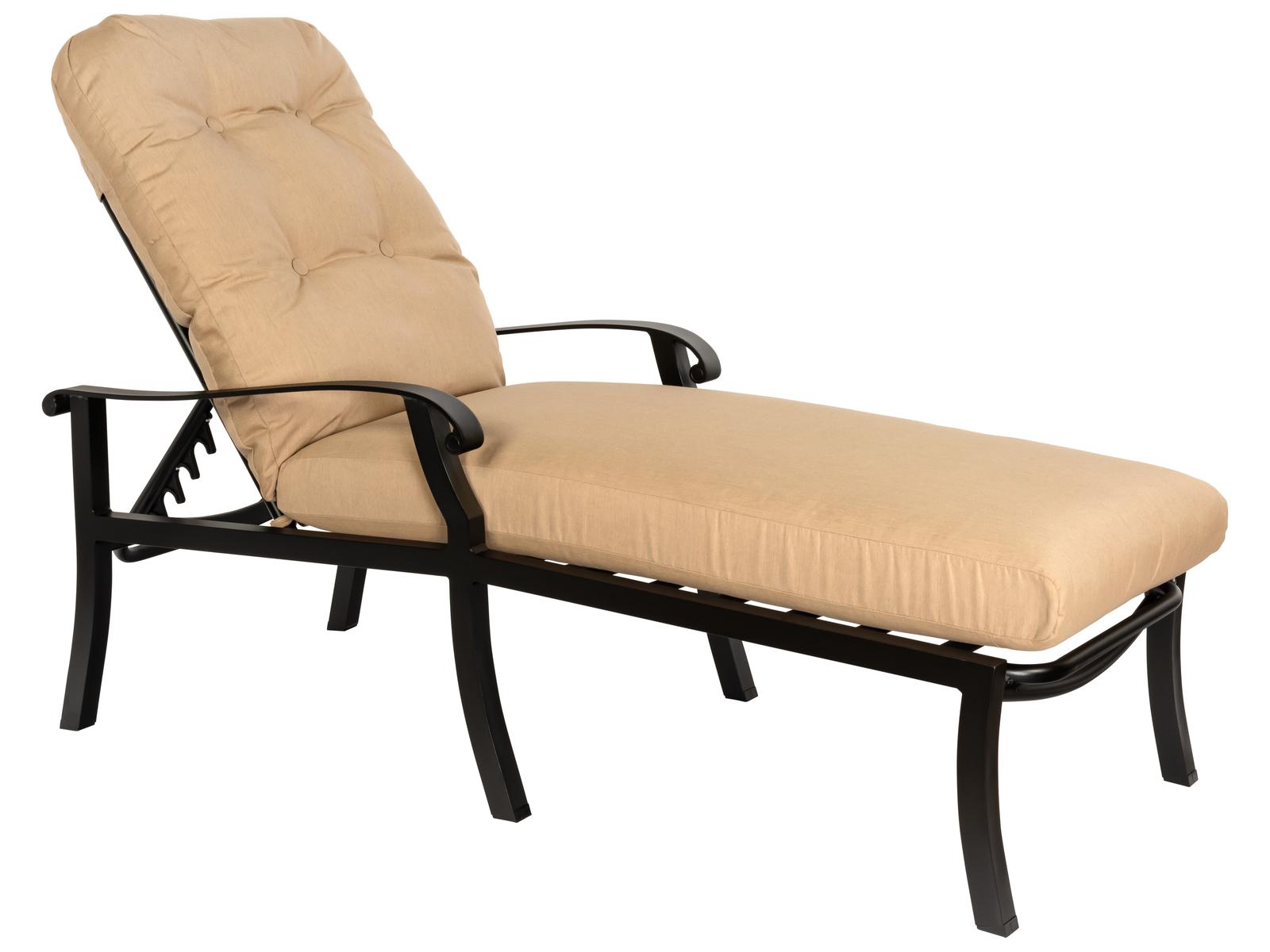 Woodard Cortland Cushion Aluminum Adjustable Outdoor Chaise Lounge