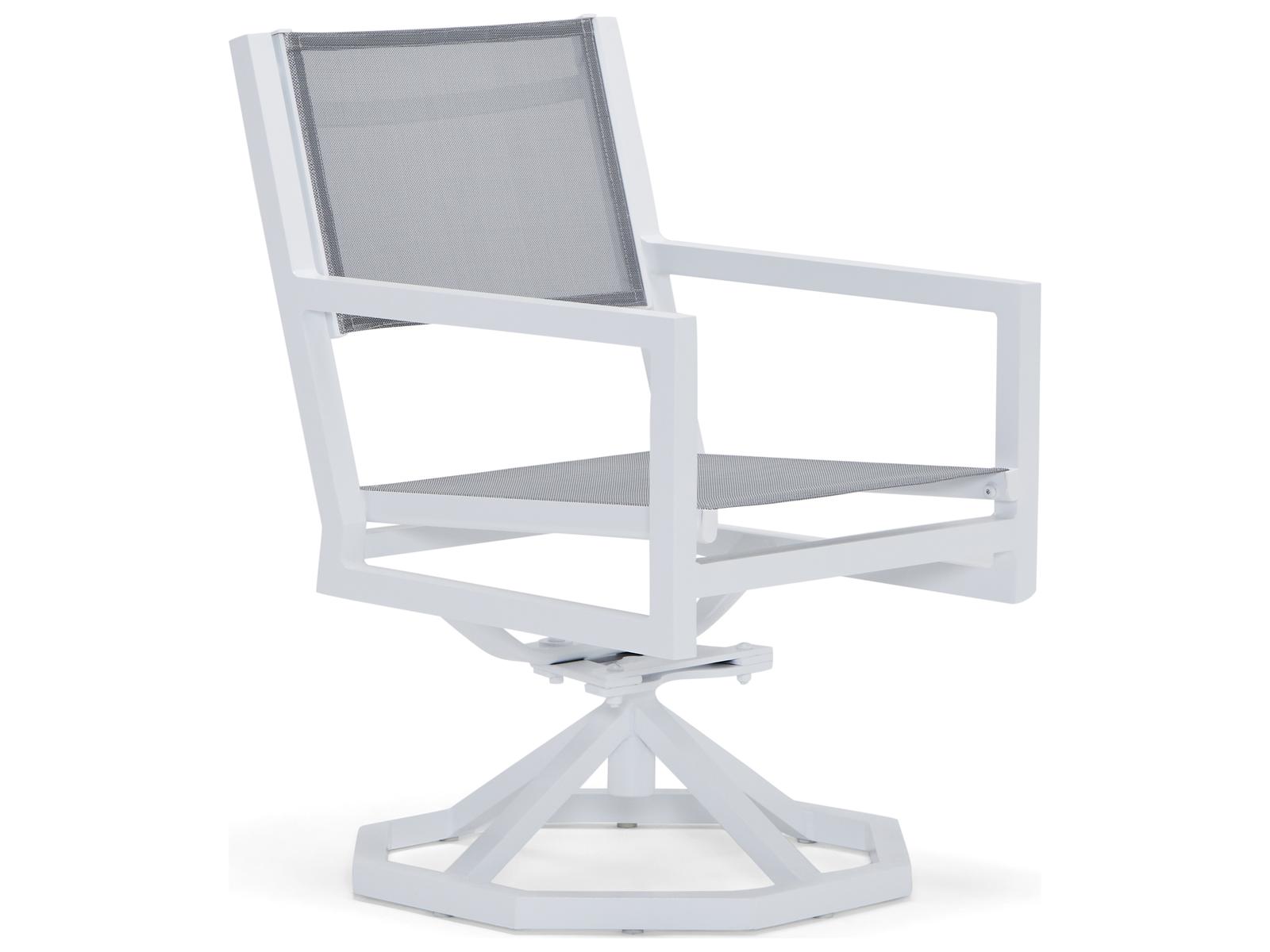 Woodard Palm Coast Sling Aluminum Swivel Rocking Outdoor Dining Chair