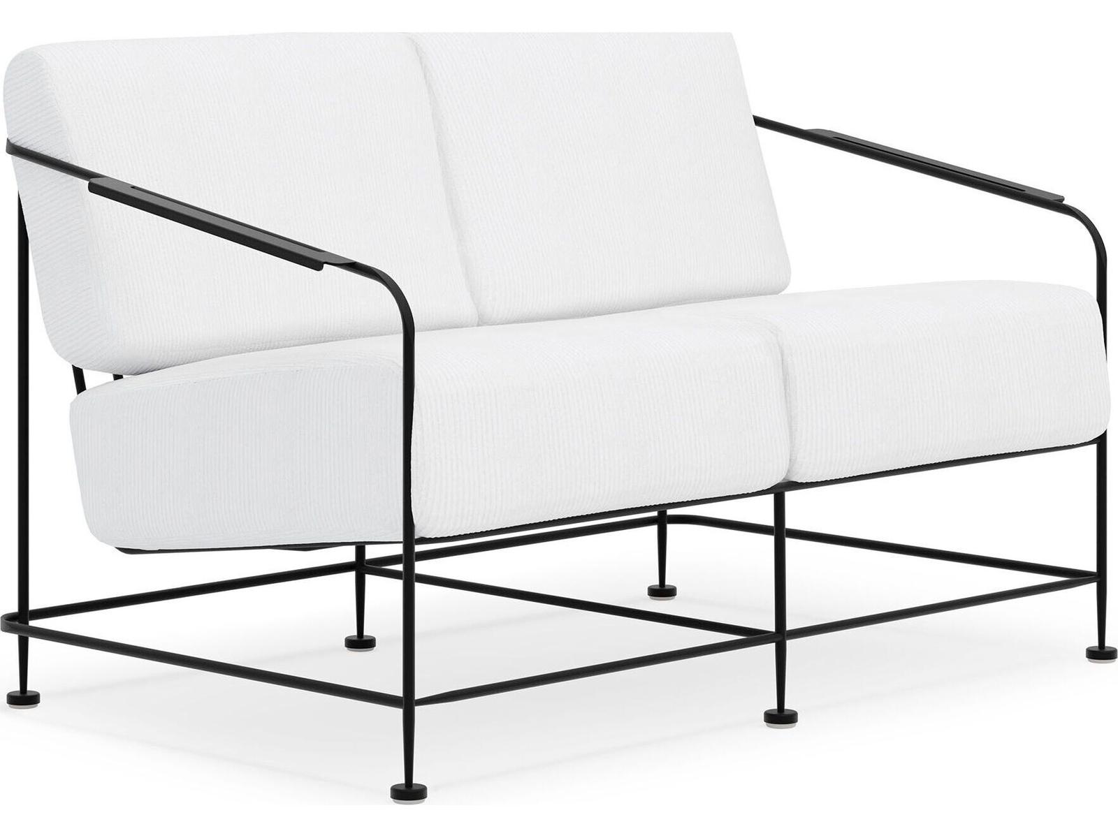 Woodard Reed Wrought Iron Cushion Loveseat