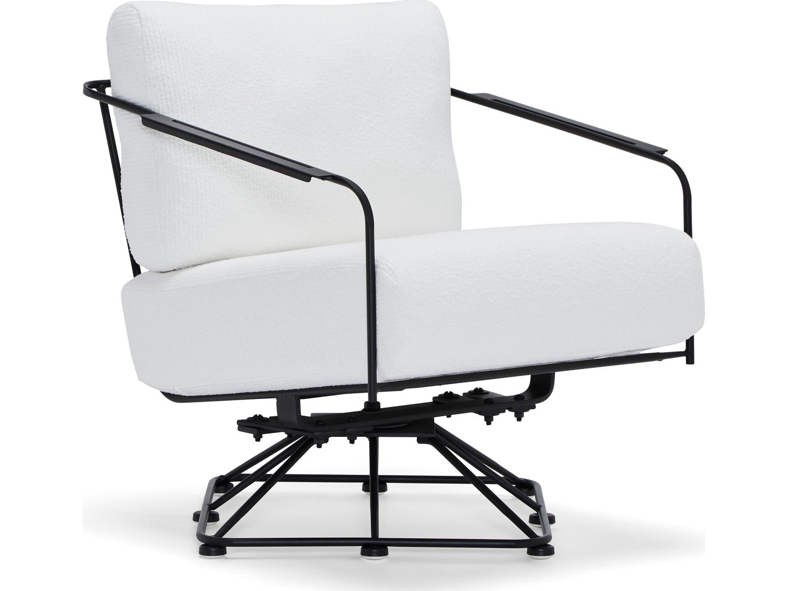 Woodard Reed Steel Swivel Outdoor Patio Lounge Chair