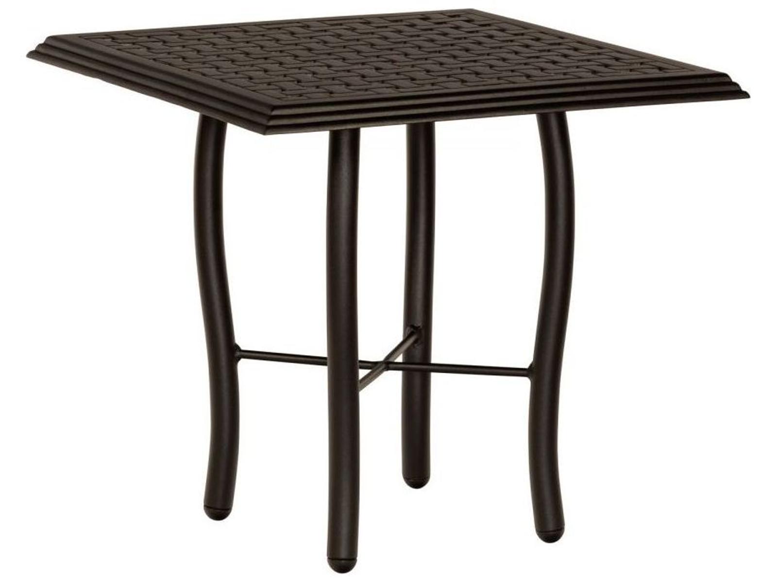 Woodard Thatch Aluminum Square Outdoor End Table