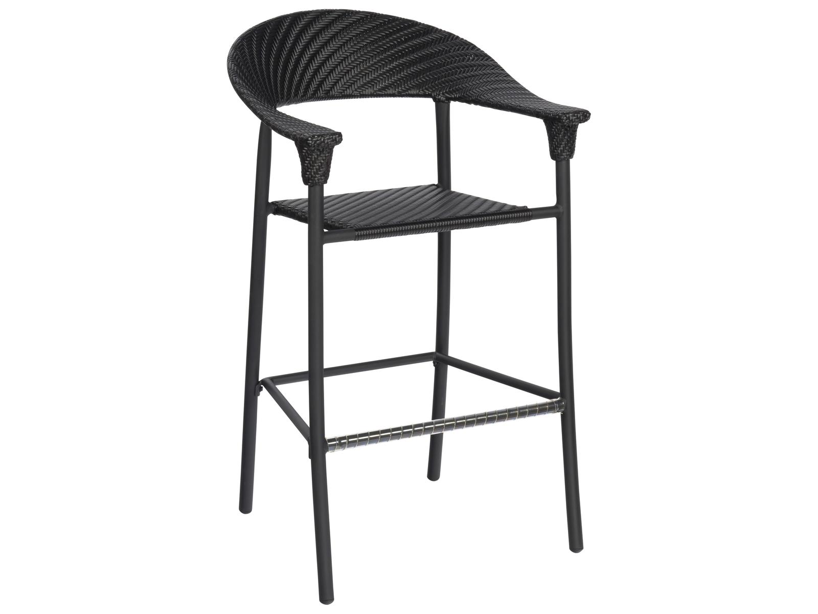 Woodard Whitecraft Barlow Wicker Outdoor Patio Bar Stool