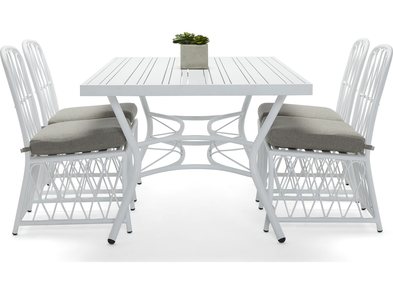 Woodard Cane Aluminum Outdoor Patio Dining Set