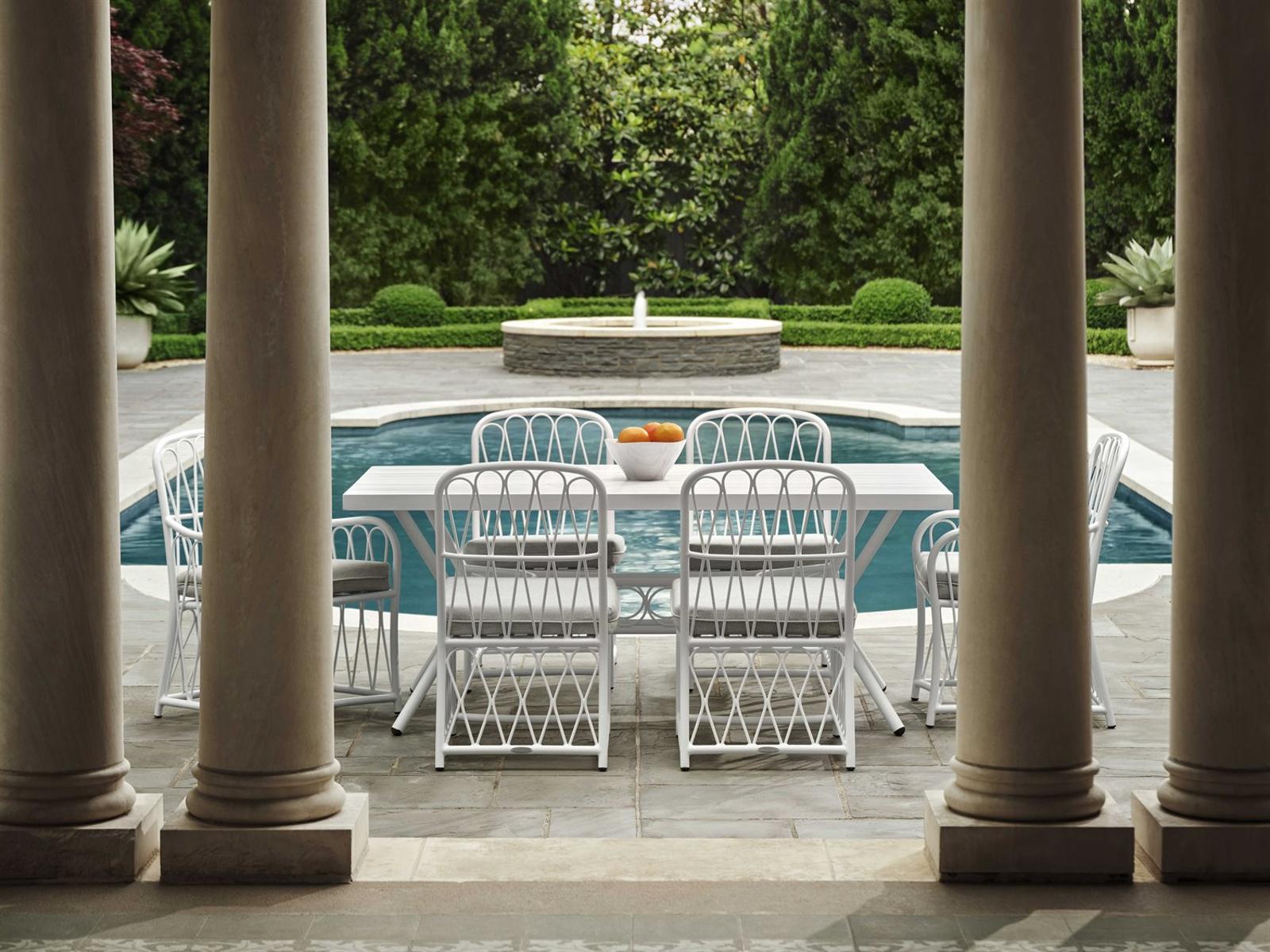 Woodard Cane Aluminum Patio Dining Set