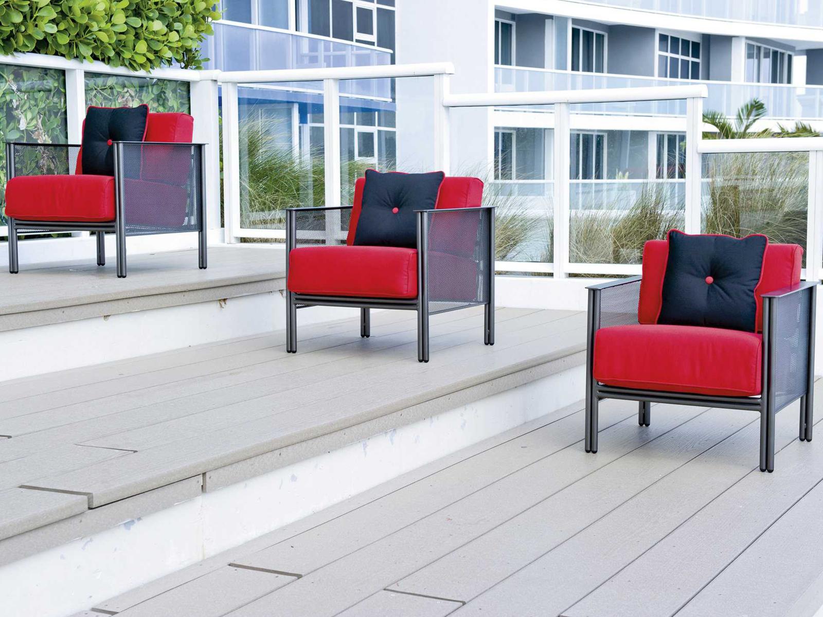 Woodard Jax Wrought Iron Outdoor Patio Lounge Set