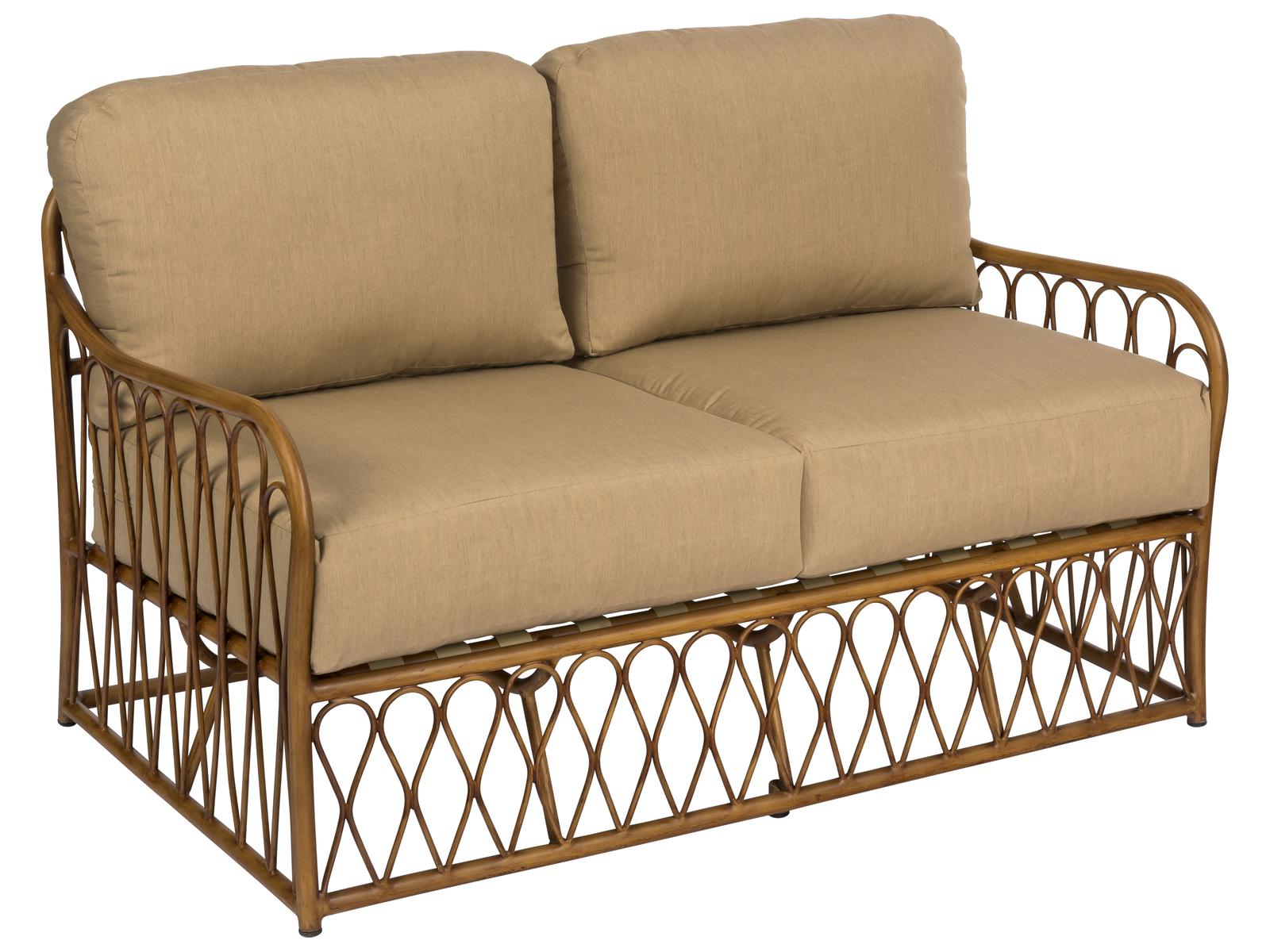 Woodard Cane Aluminum Cane Patio Loveseat
