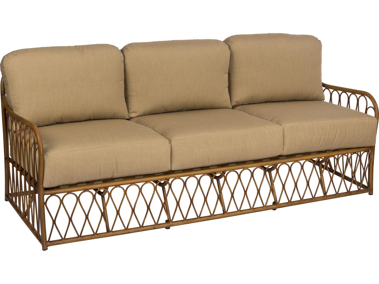 Woodard Cane Aluminum Cane Outdoor Patio Sofa