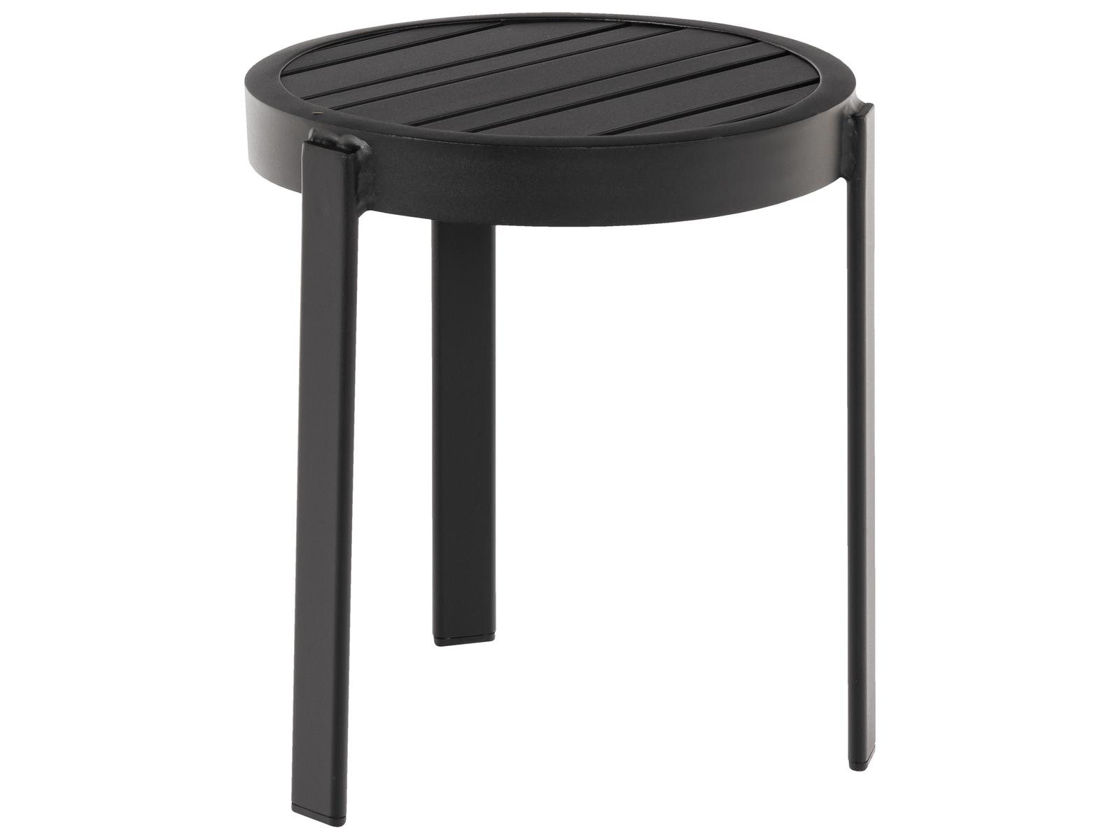 Woodard Tri-slat Aluminum Round Outdoor Patio End Table