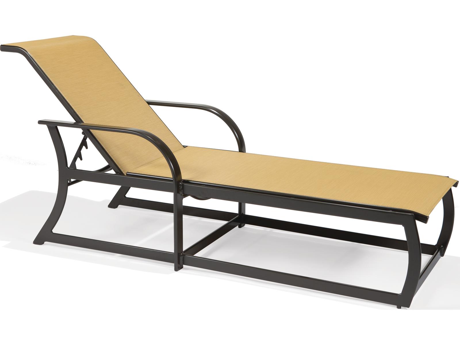 Winston Key West Sling Aluminum Arm Outdoor Patio Chaise Lounge