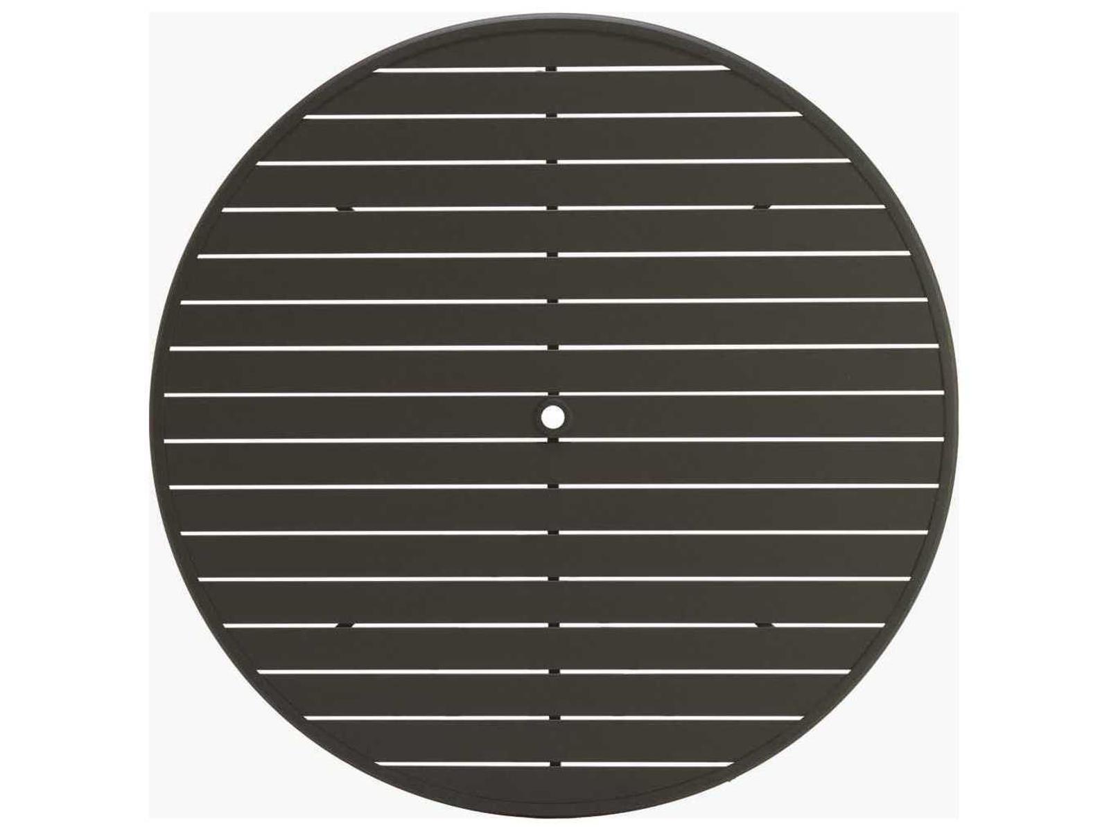 Winston Alternative Slat Extruded Aluminum Round Top with Umbrella Hole