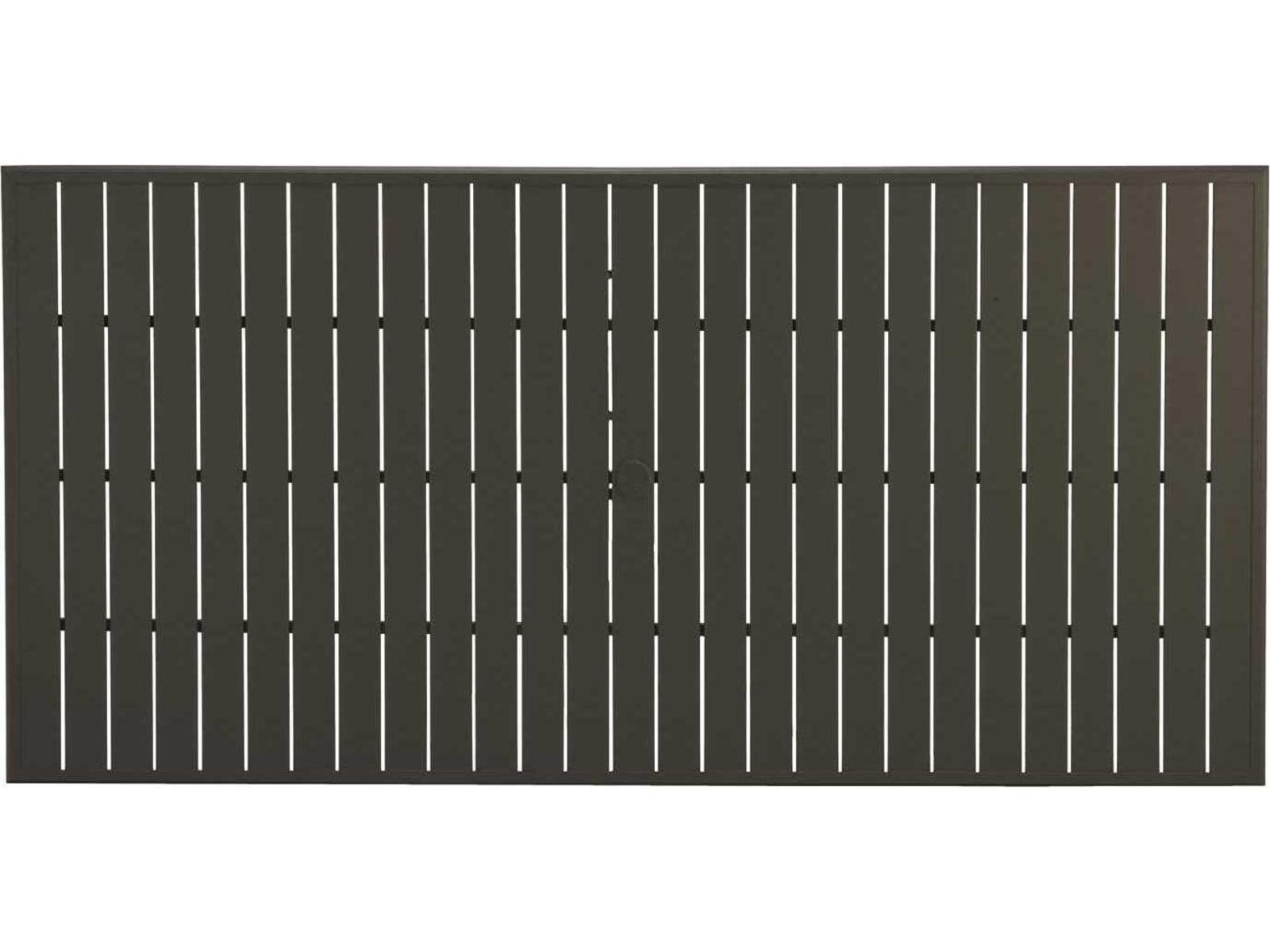 Winston Alternative Slat Extruded Aluminum Rectangular Top with Umbrella Hole