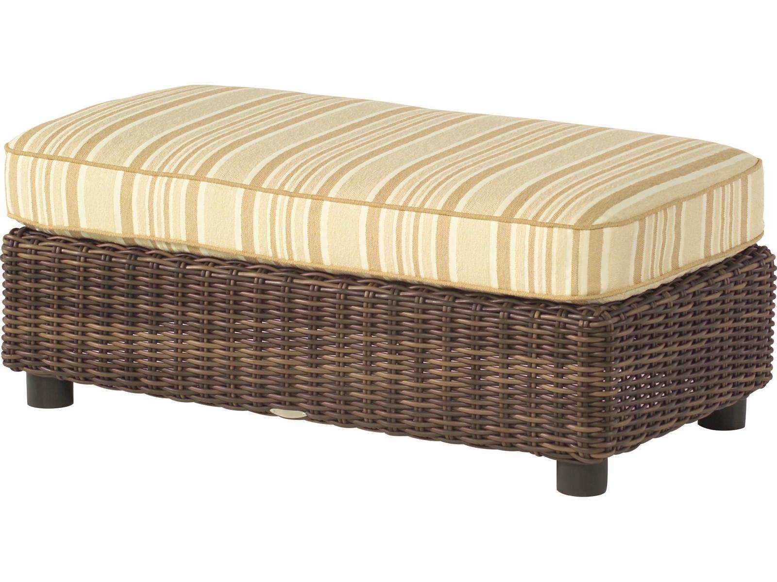 Whitecraft Sonoma Wicker Outdoor Patio Ottoman