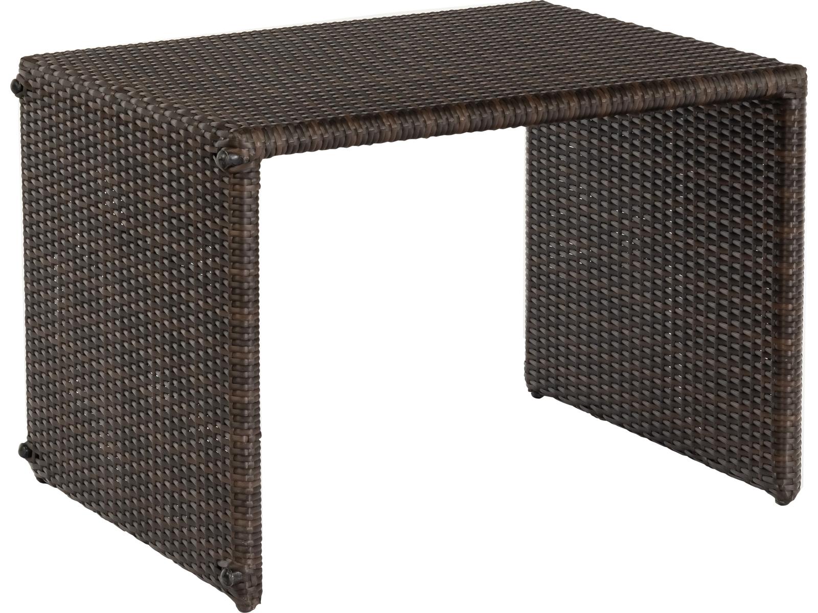 Woodard Whitecraft All Weather Wicker Rectangular Universal C Outdoor Patio End Table