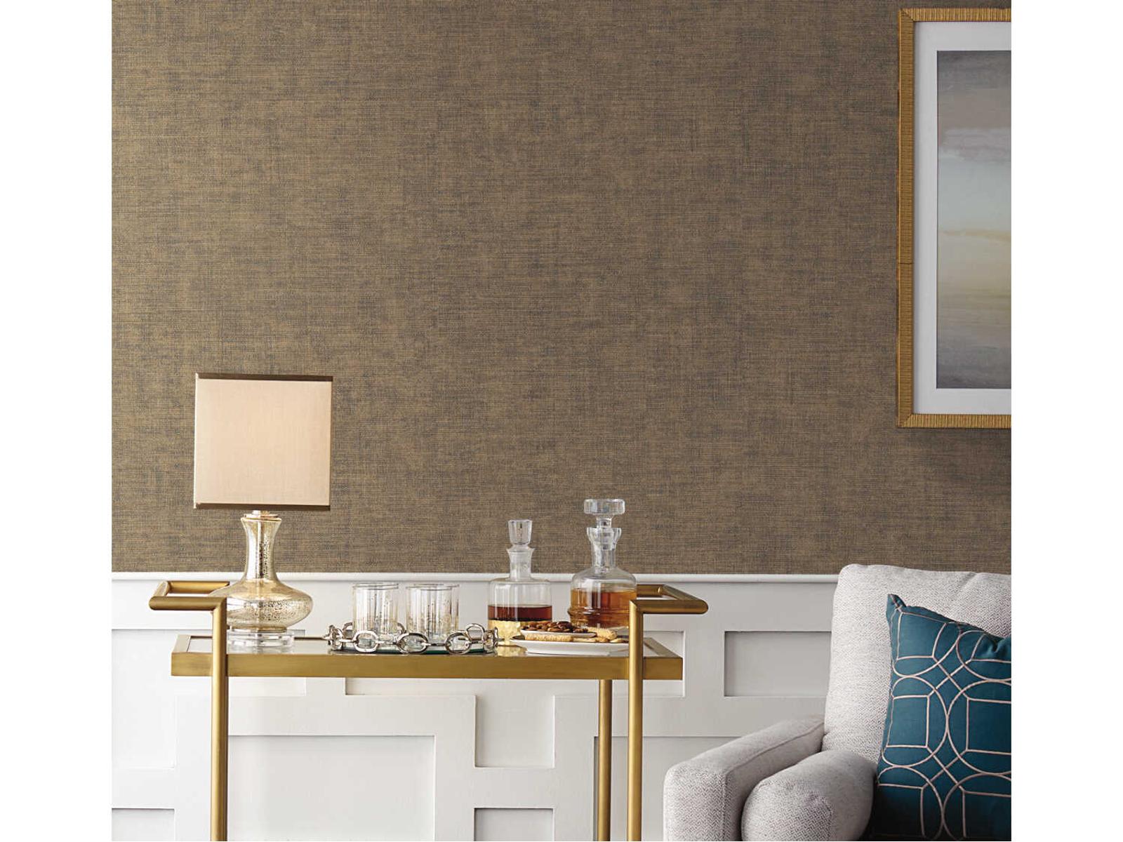 York Wallcoverings Signature Textures Brown Tabby Weave Texture Wallpaper
