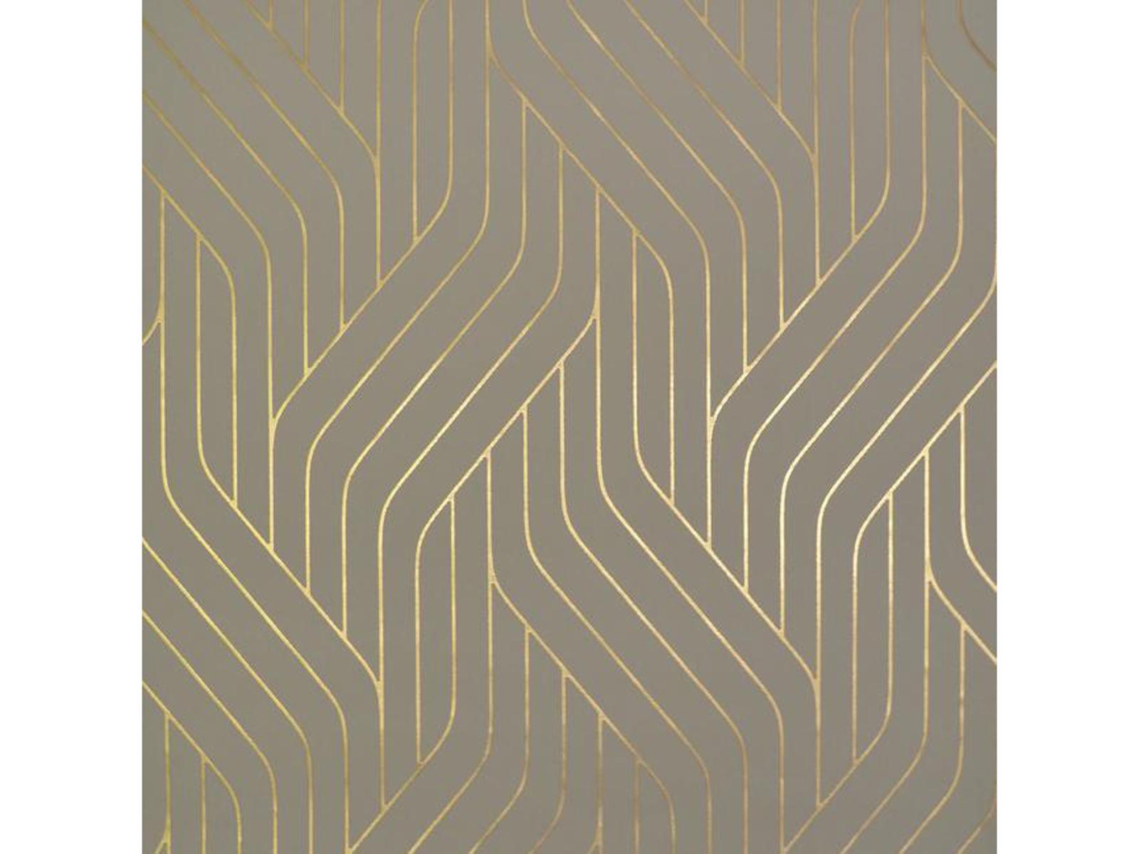 York Wallcoverings Antonina Vella Modern Metals Khaki Gold Ebb Flow Wallpaper