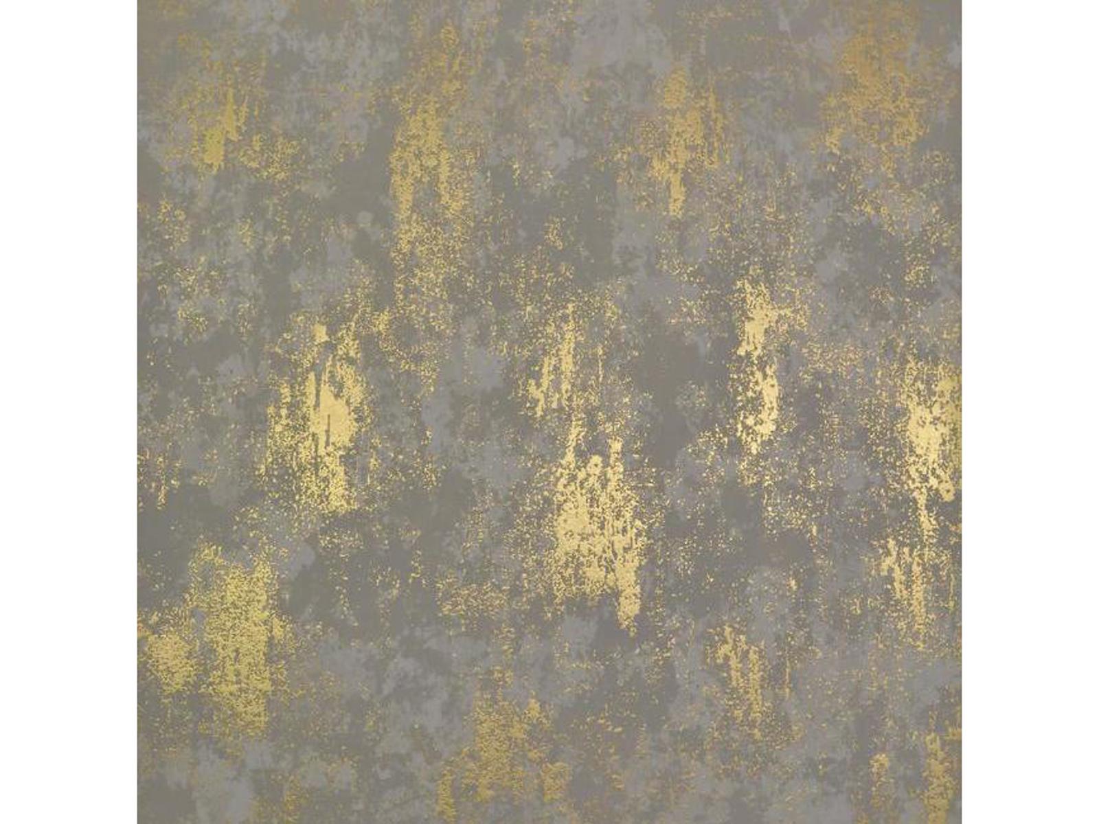 York Wallcoverings Antonina Vella Modern Metals Khaki Gold Nebula Wallpaper