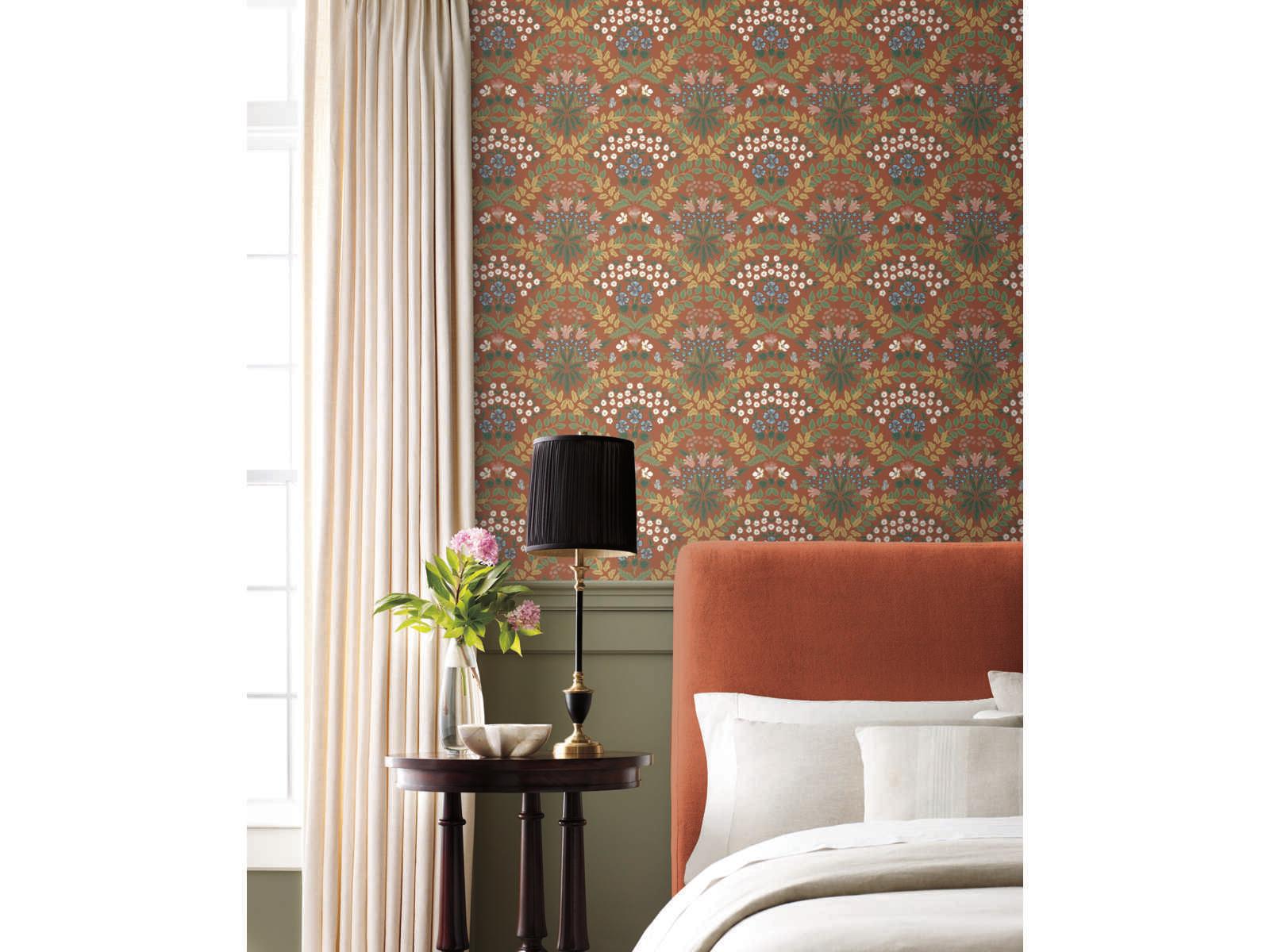 York Wallcoverings Rifle Paper Co. Second Edition Red Green Bramble Wallpaper