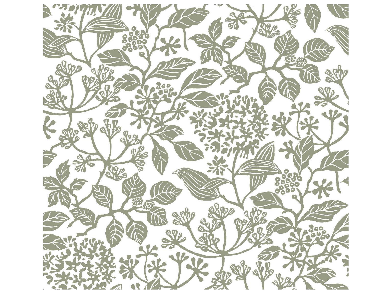 York Wallcoverings Antonina Vella Olive Botanical Wallpaper