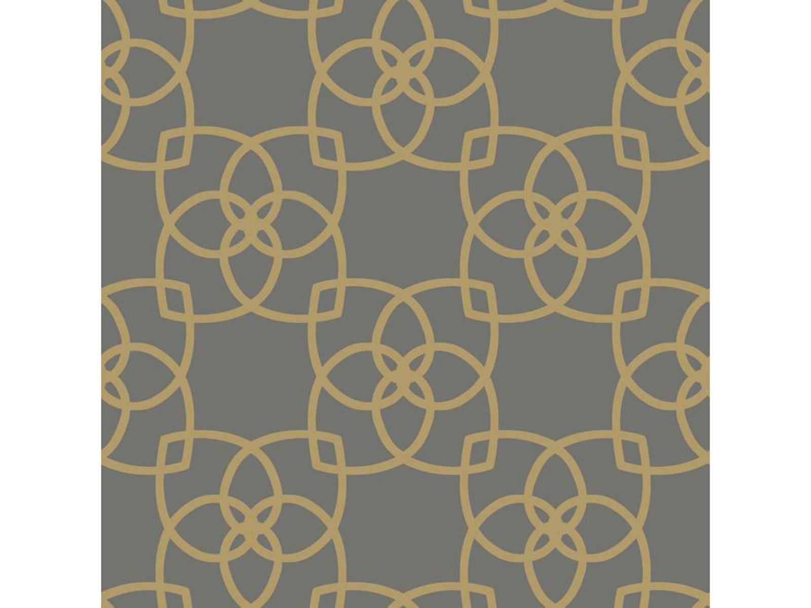York Wallcoverings Antonina Vella Dazzling Dimensions Volume II Grey Gold Metallic Serendipity Wallpaper
