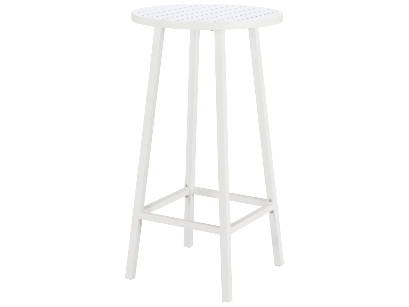 Zuo Outdoor Ren White Aluminum Round Bar Table