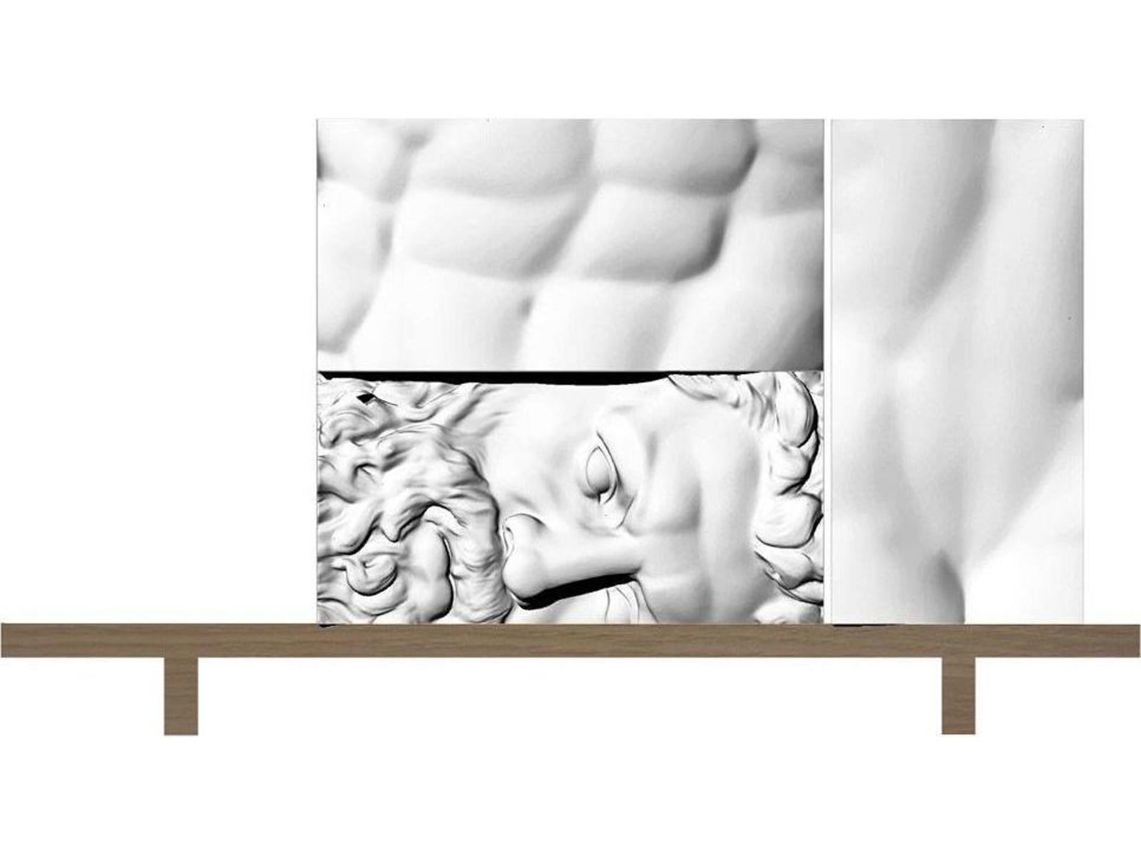 Driade Ercole E Afrodite By Lab 80" Oak Wood Sideboard