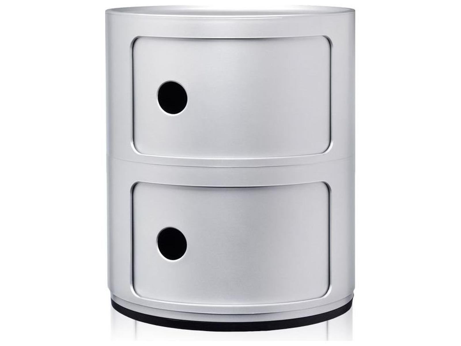 Kartell Componibili Silver File Cabinet