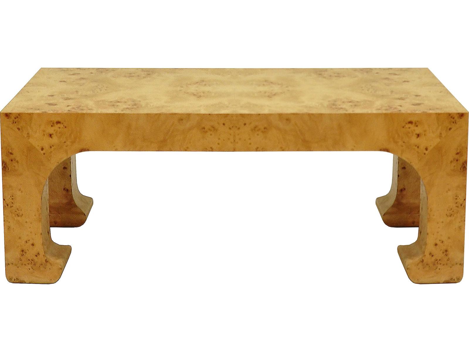 Worlds Away Burl Wood Coffee Table