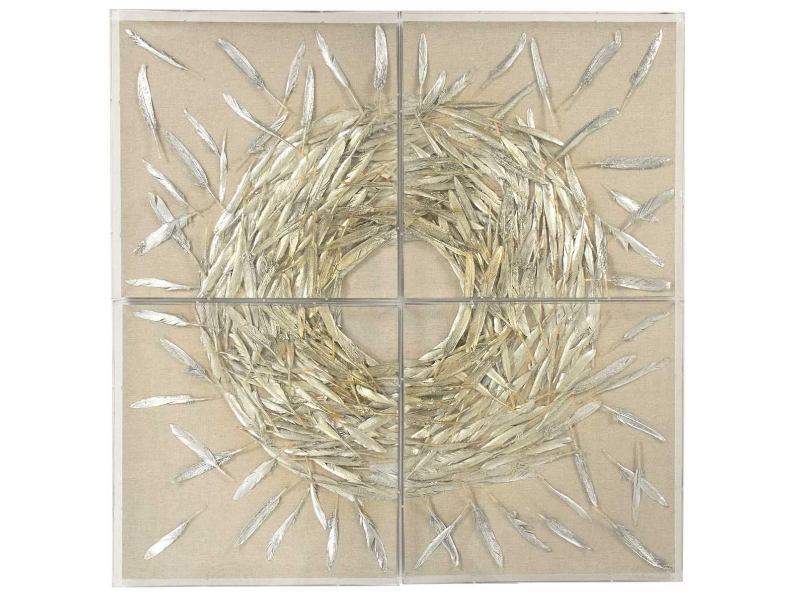 Zentique Abstract Feathers Shadow Box