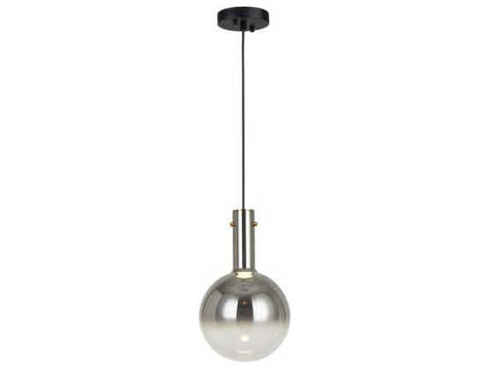 Alexis Ombre Glass LED Pendant Light in Chrome