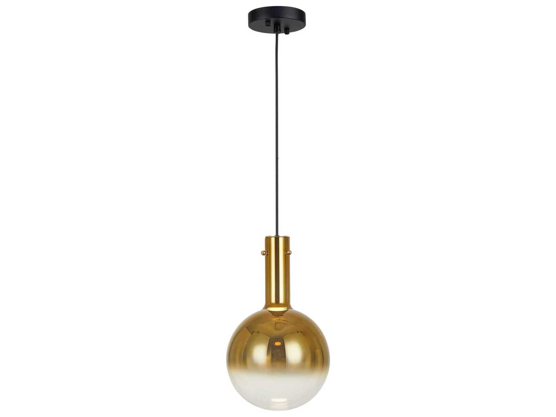Alexis LED Ombre Glass Pendant Light in Gold