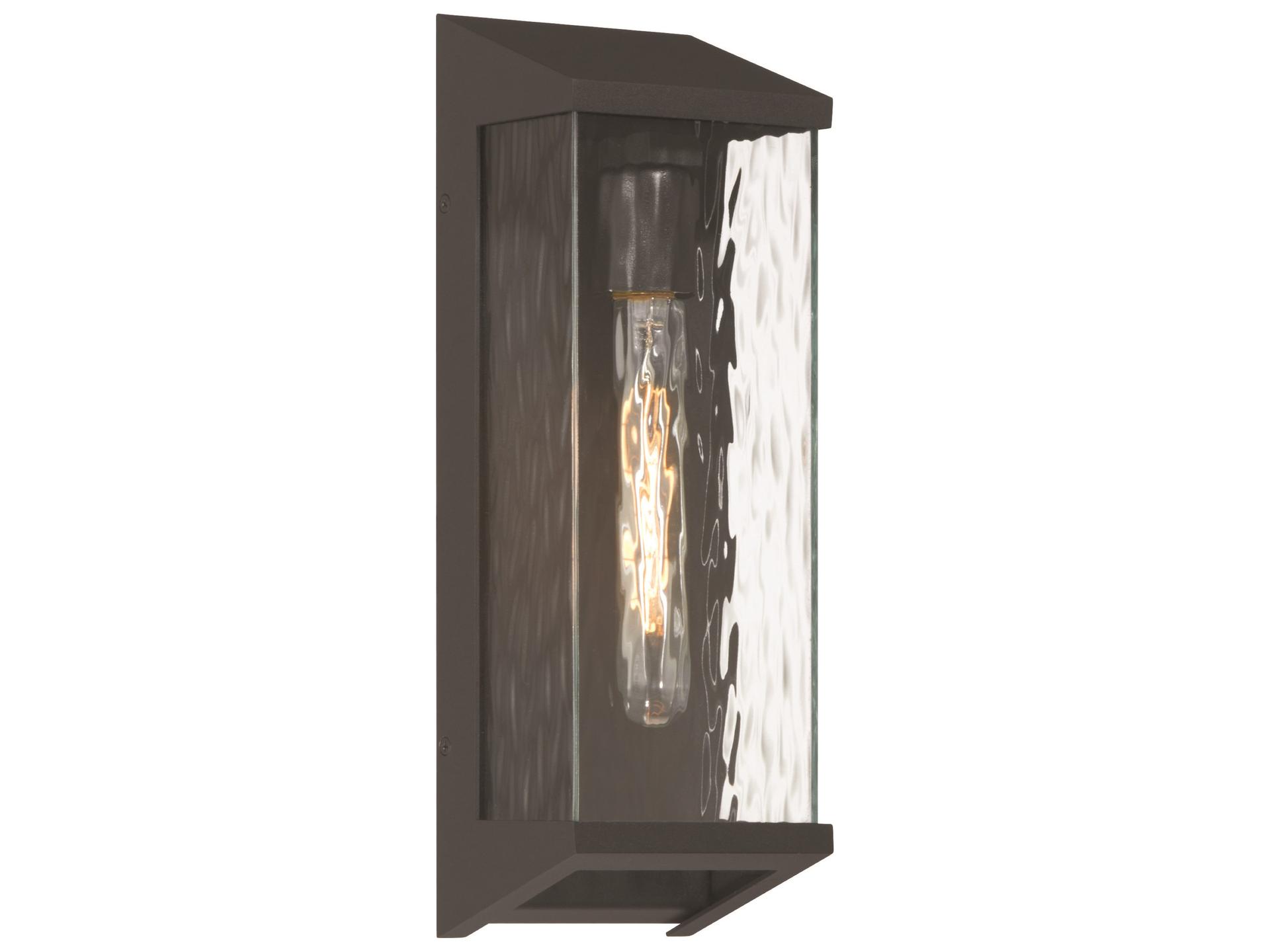 Azure 1-Light Outdoor Lantern Wall Sconce in Black