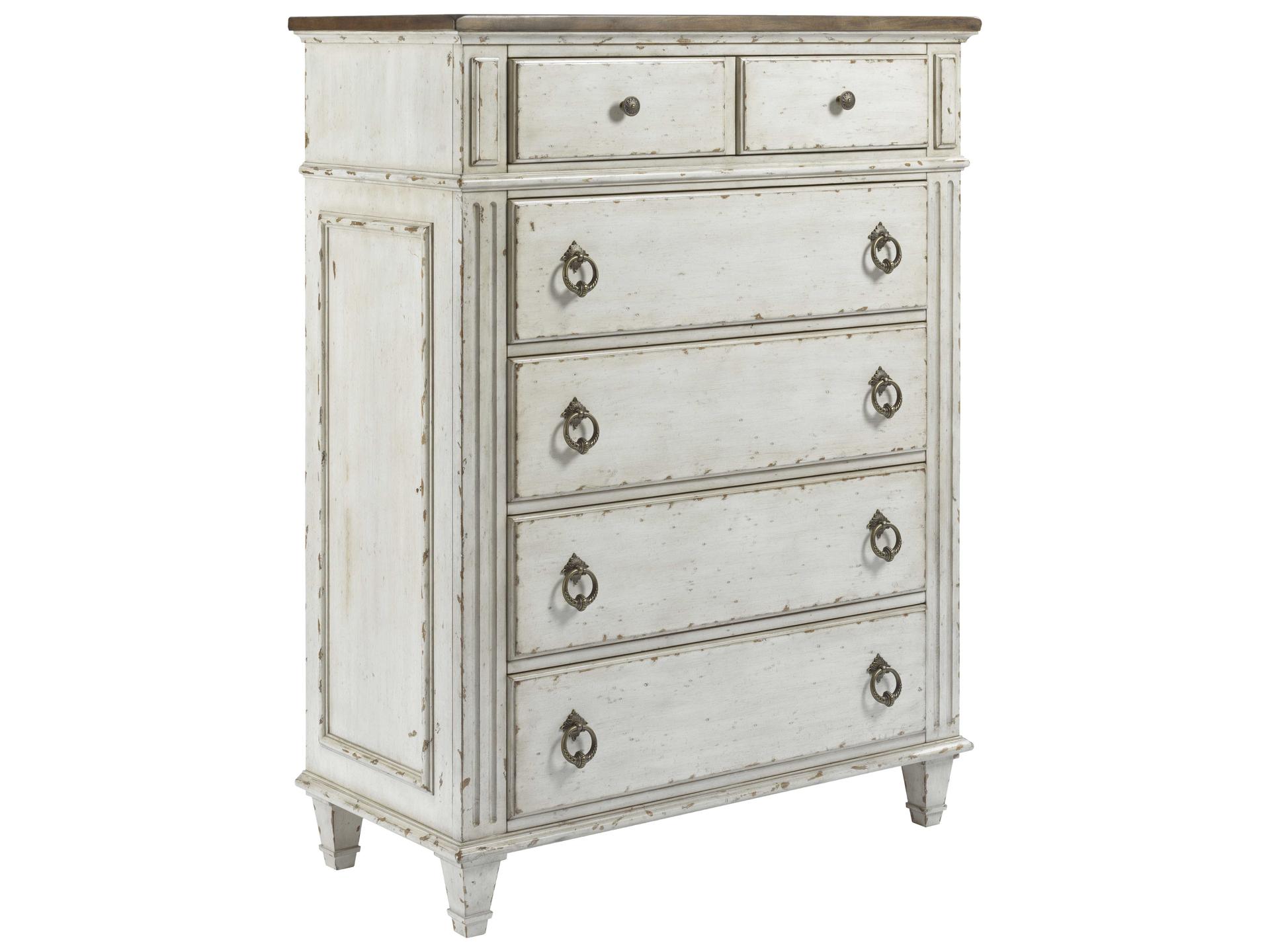 Southbury 5-Drawer Chest in Fossil and Parchment