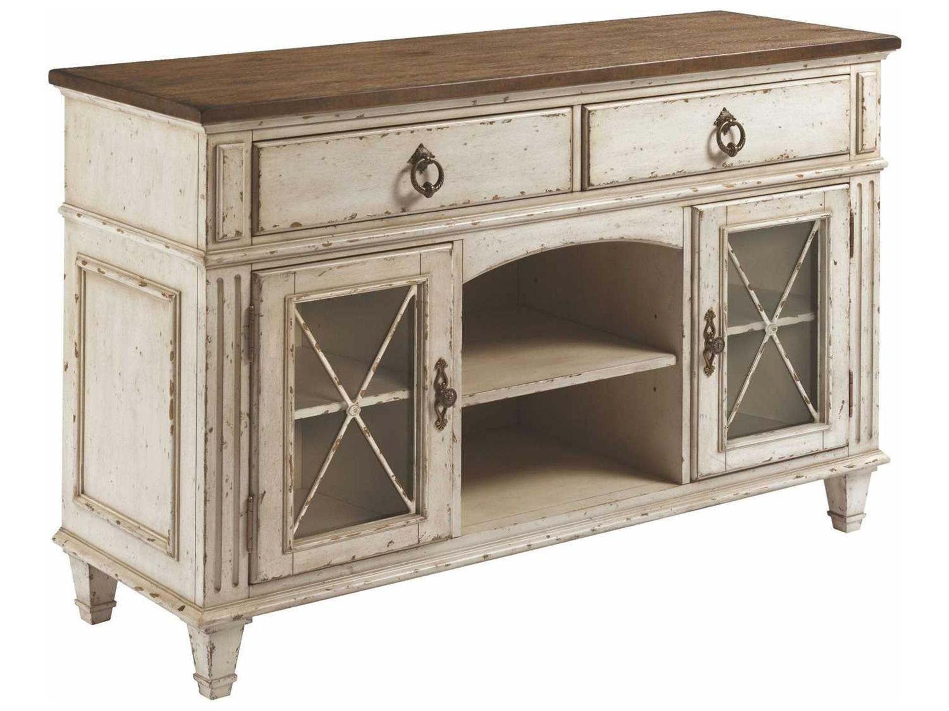 Southbury 2-Door 2-Drawer Server in Fossil and Parchment