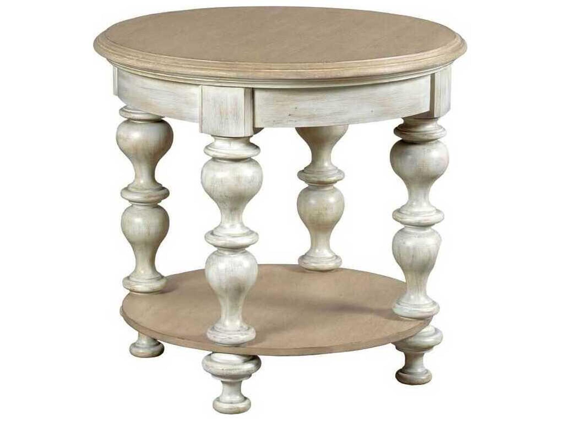 Litchfield Blakeney Round End Table with Turned Legs