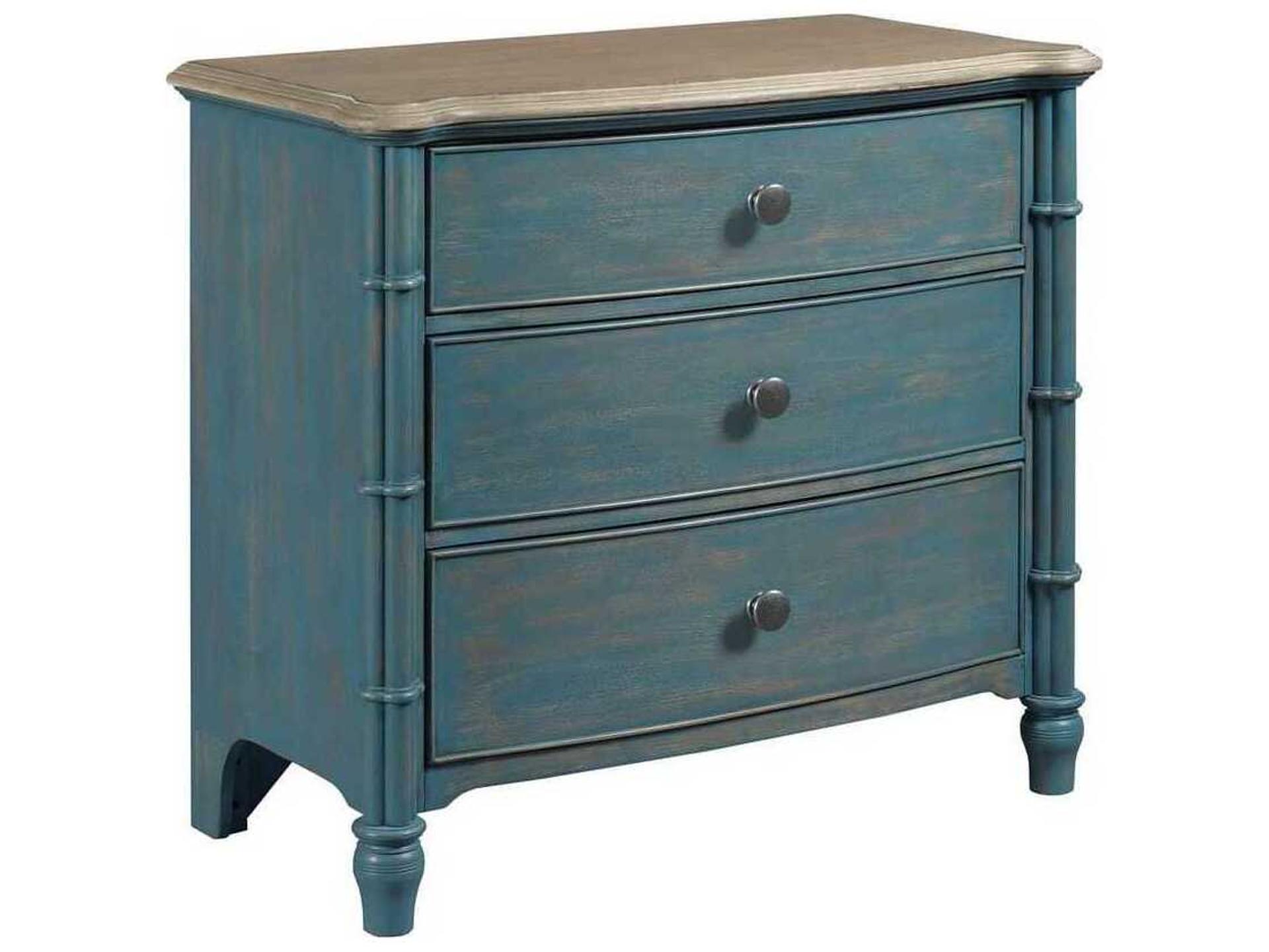 3-Drawer Accent Chest Litchfield Sundown Denim Blue