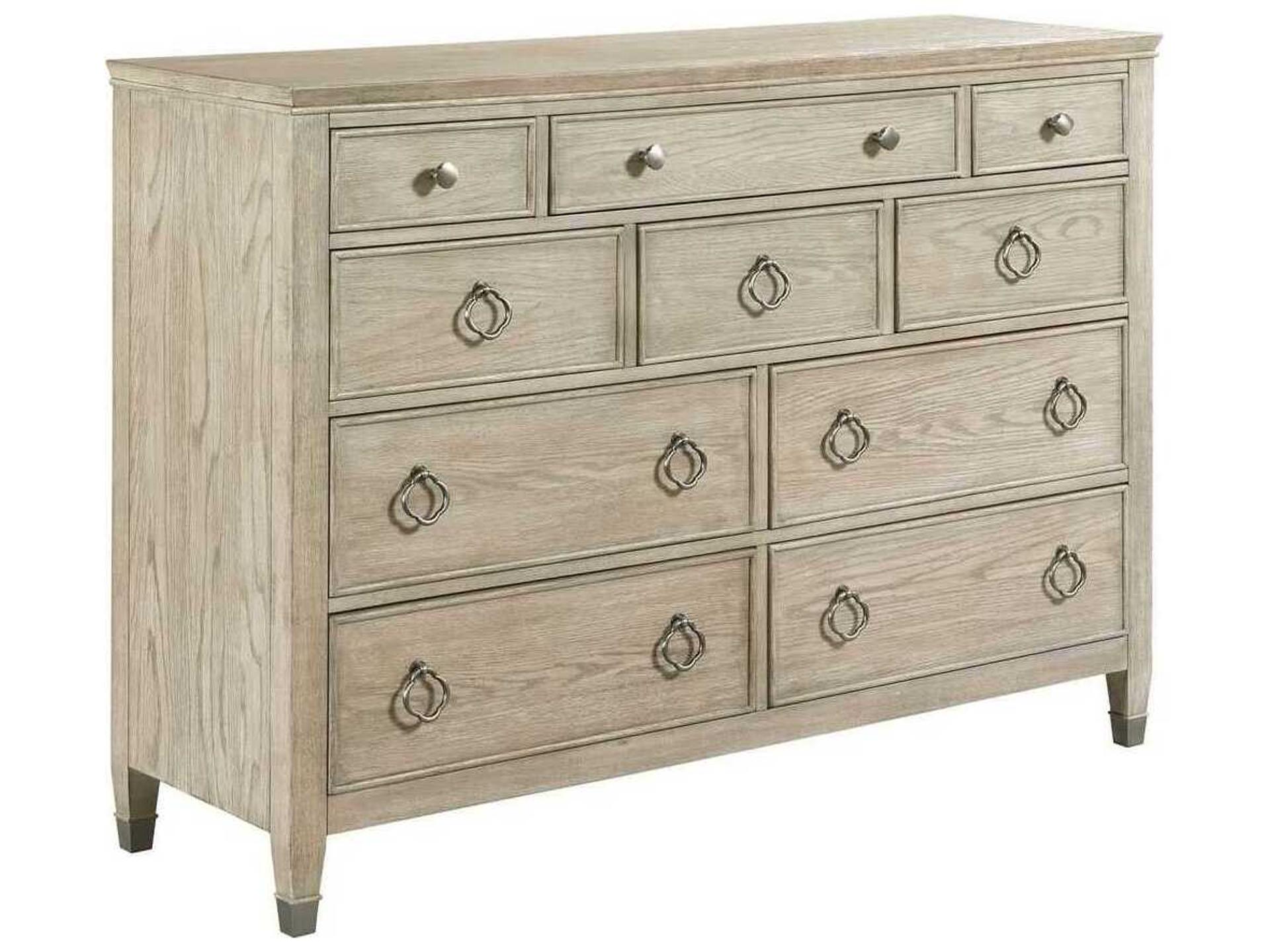 Vista Jupiter 10-Drawer Bureau White Oak Finish
