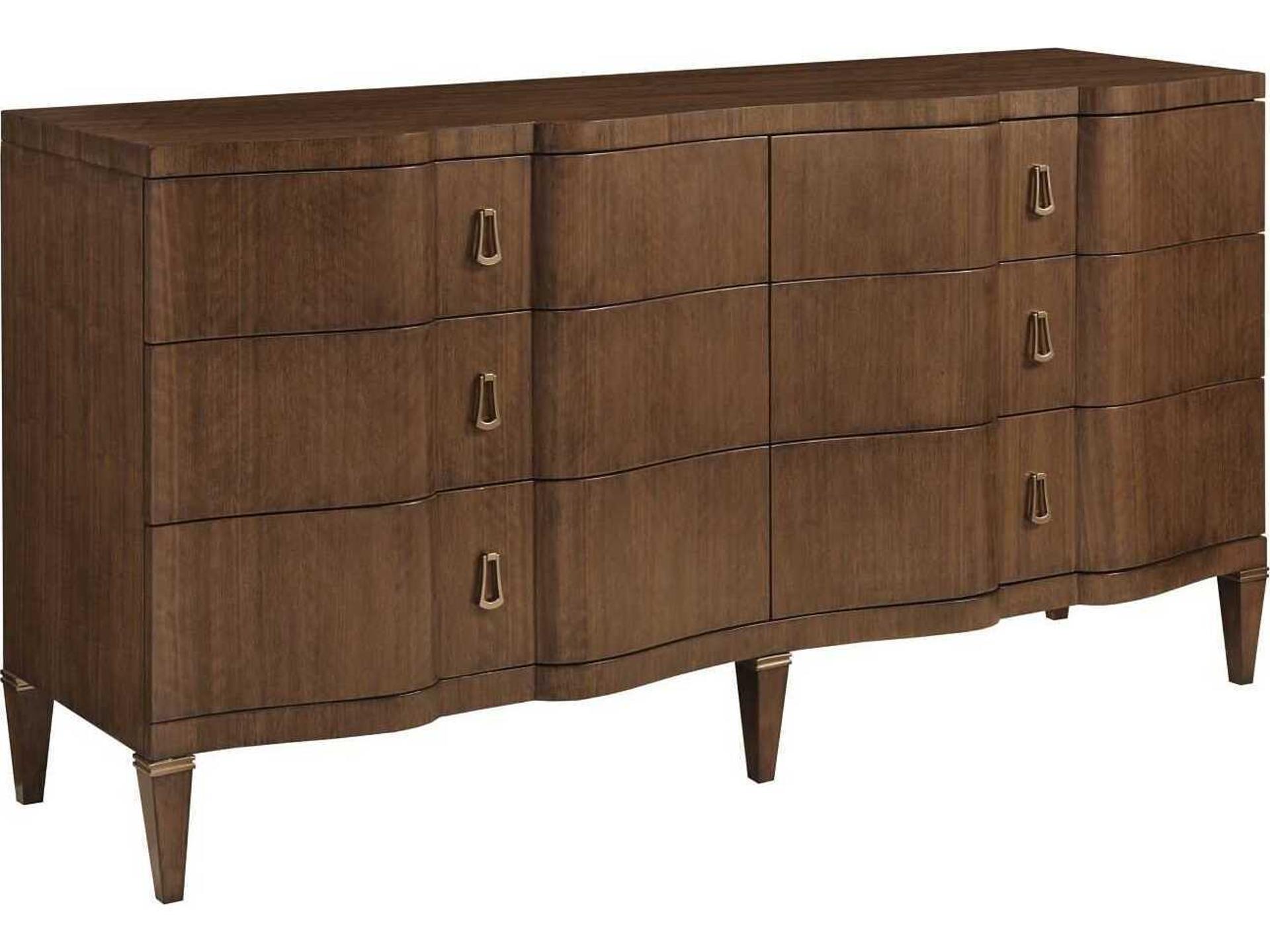 Vantage 6-Drawer Dresser in Warm Brown Walnut
