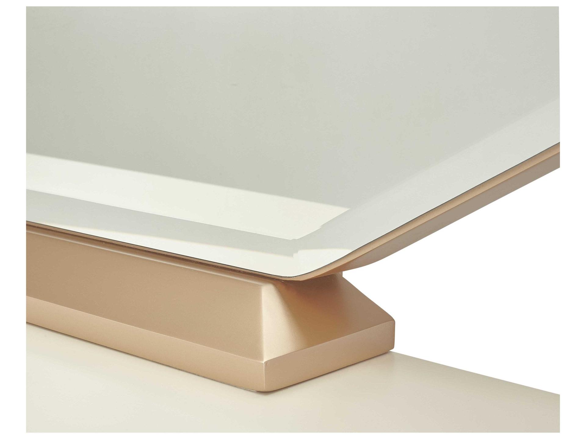 Michael Amini La Rachelle 9-Drawers White Birch Wood Triple Dresser with Mirror Set